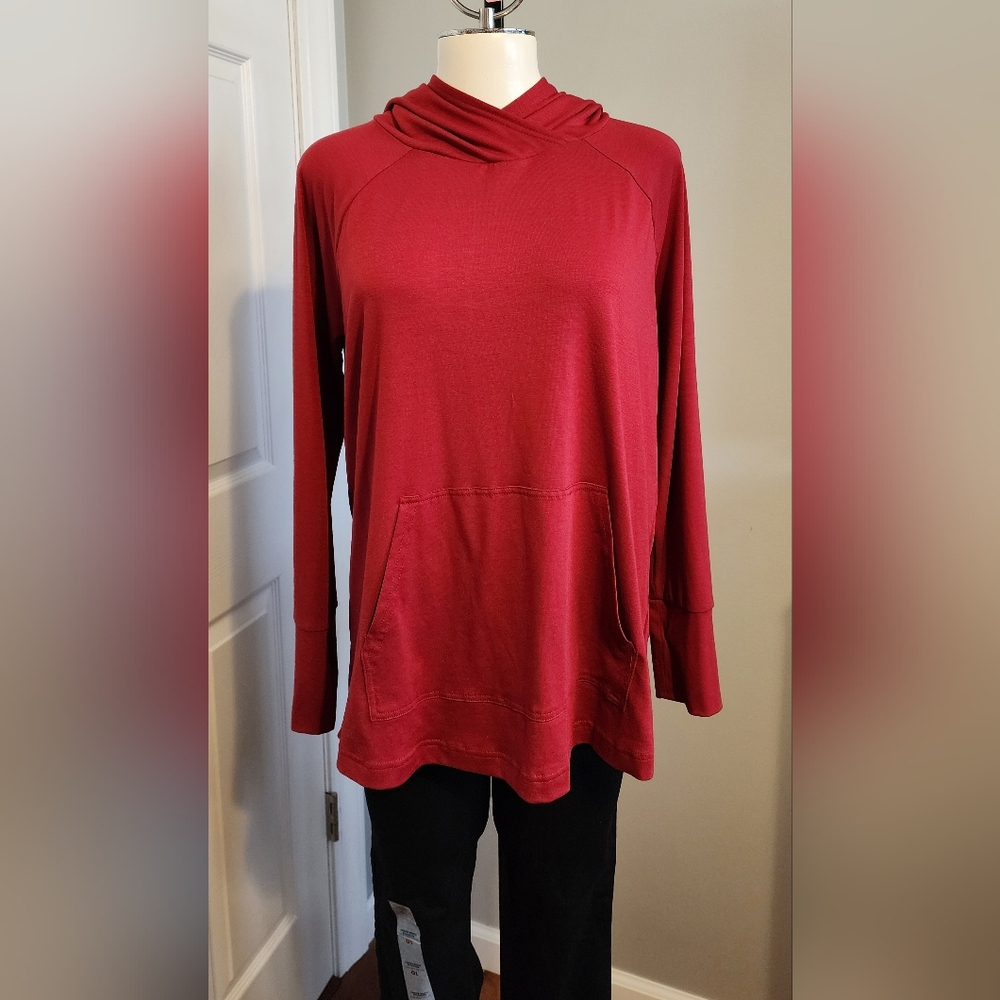 LuLaRoe Burgundy Hooded Top